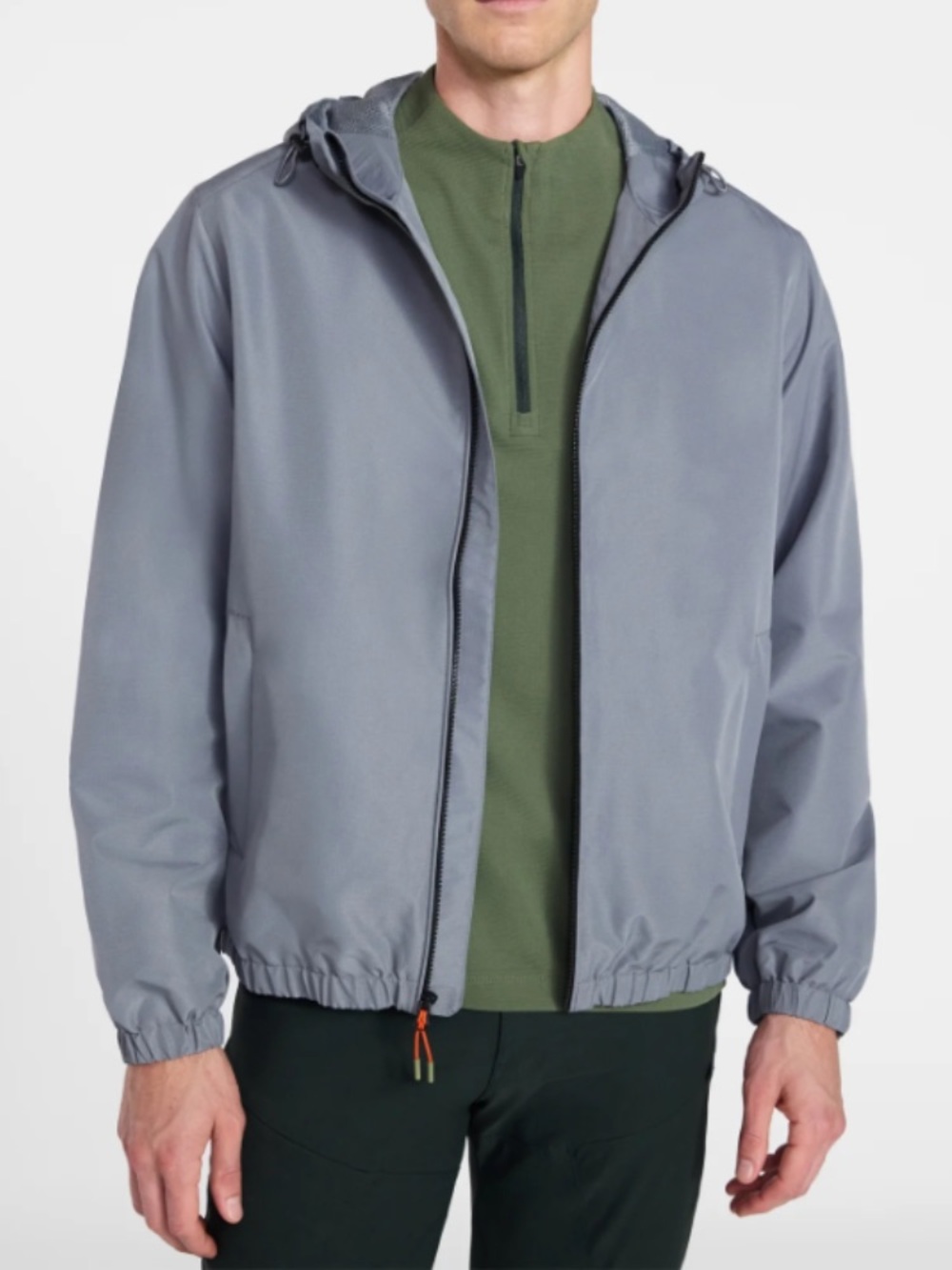 Ozark Trail Light Gray Hooded Windbreaker Jacket